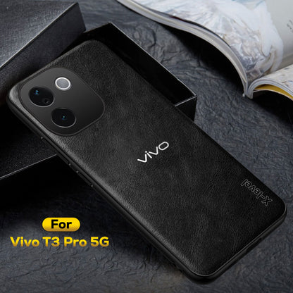 VIVO T3 PRO 5G  Business Style  PU LEATHER PROTECTIVE BACK CASE WITH CAMERA PROTECTION