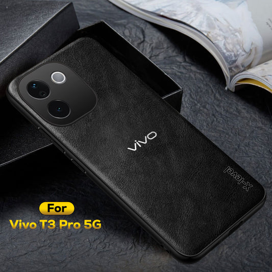 VIVO T3 PRO 5G  Business Style  PU LEATHER PROTECTIVE BACK CASE WITH CAMERA PROTECTION