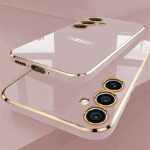 GALAXY A35 5G ULTRA-SHINE GOLD ELECTROPLATED LUXURIOUS  BACK CASE WITH CAMERA PROTECTION