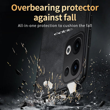 OPPO RENO 13 5G  Business Style  PU LEATHER PROTECTIVE BACK CASE WITH CAMERA PROTECTION
