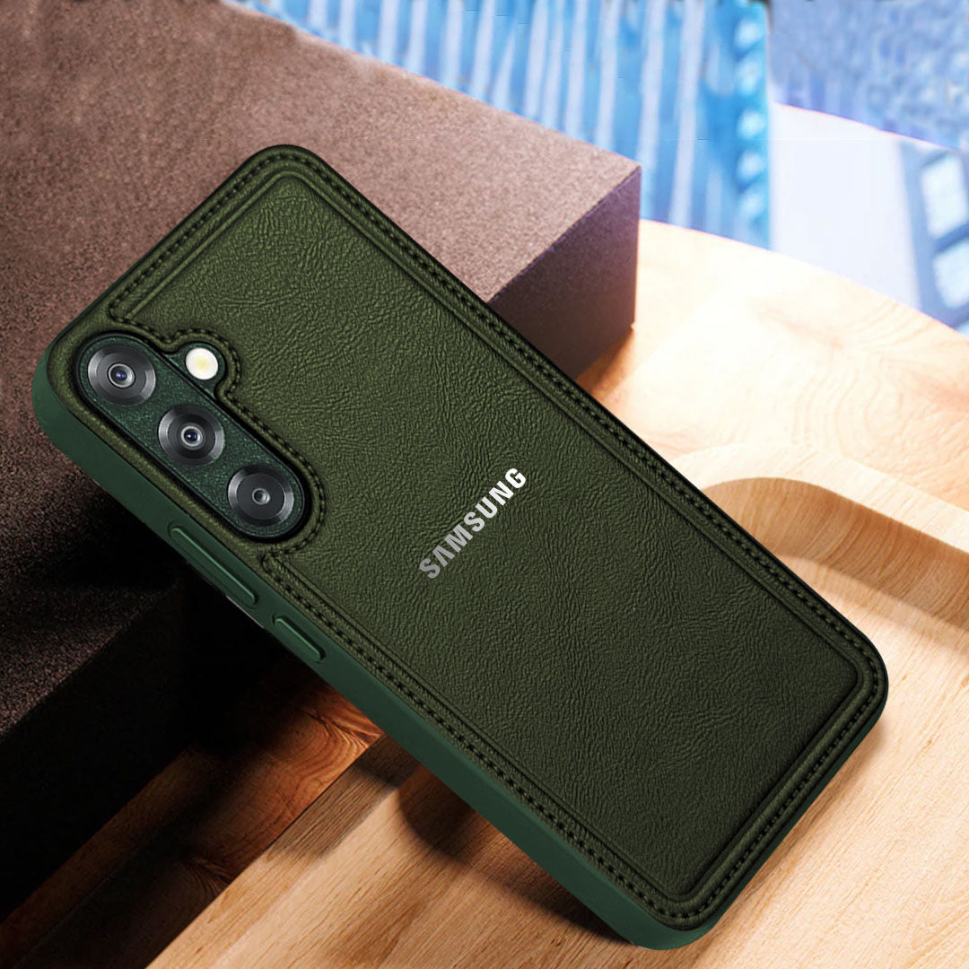 Samsung Galaxy A16 5G Vintage Leather Stitched Protective Back Case