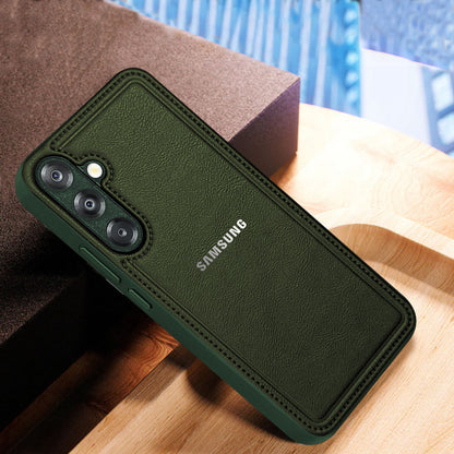 Samsung Galaxy A16 5G Vintage Leather Stitched Protective Back Case
