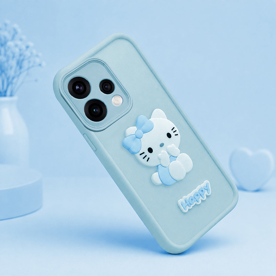 OPPO RENO 15 5G Soft Silicone 3D Hello Kitty character design Back Case with Camera Protection