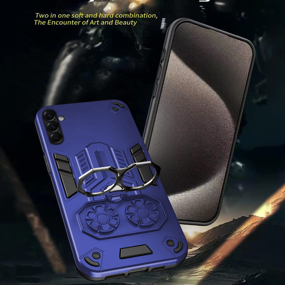 Samsung Galaxy A56 5G Armor knight Series Camera Protection 2 in 1 Shockproof Phone Cover with Kickstand
