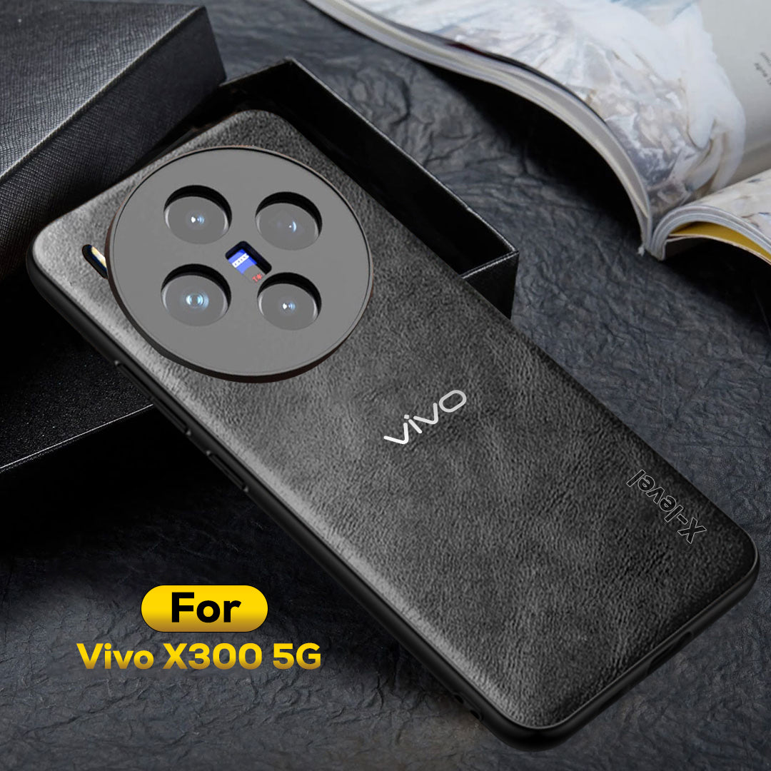 VIVO X300 5G  Business Style PU LEATHER PROTECTIVE BACK CASE WITH CAMERA PROTECTION