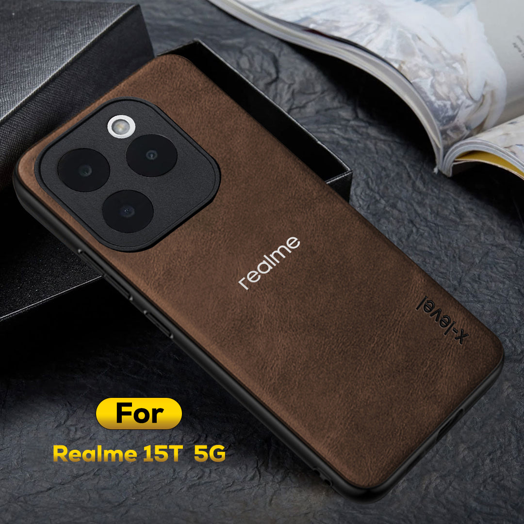 REALME 15T 5G  Business PU Leather Back Case