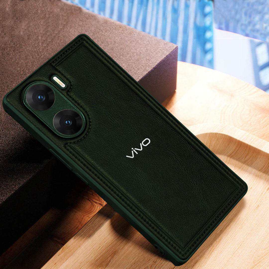 VIVO V29E 5G Vintage Leather Stitched Protective Back Case