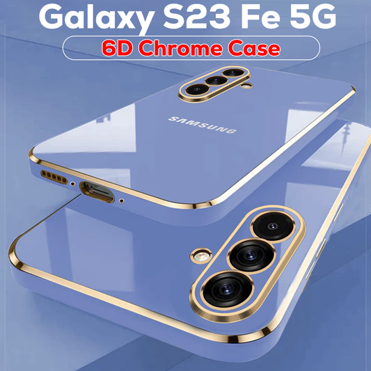 GALAXY S23 FE 5G ULTRA-SHINE GOLD ELECTROPLATED LUXURIOUS  BACK CASE WITH CAMERA PROTECTION
