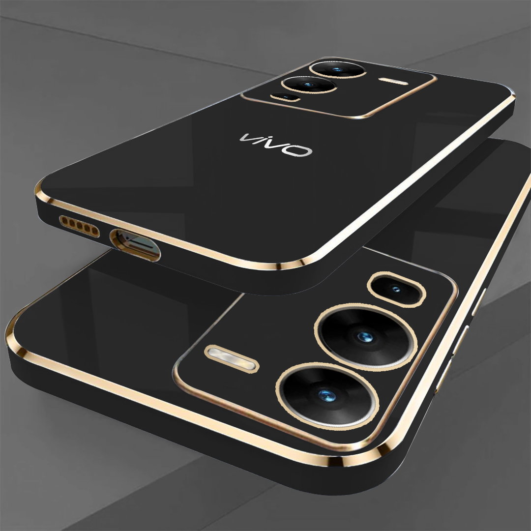 VIVO V25 PRO 5G ULTRA-SHINE GOLD ELECTROPLATED LUXURIOUS  BACK CASE WITH CAMERA PROTECTION