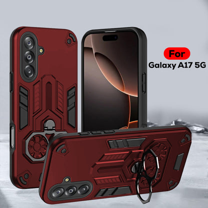Samsung Galaxy A17 5G Armor knight Series Camera Protection 2 in 1 Shockproof Phone Cover with Kickstand