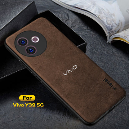 VIVO Y39 5G  Business Style  PU LEATHER PROTECTIVE BACK CASE WITH CAMERA PROTECTION