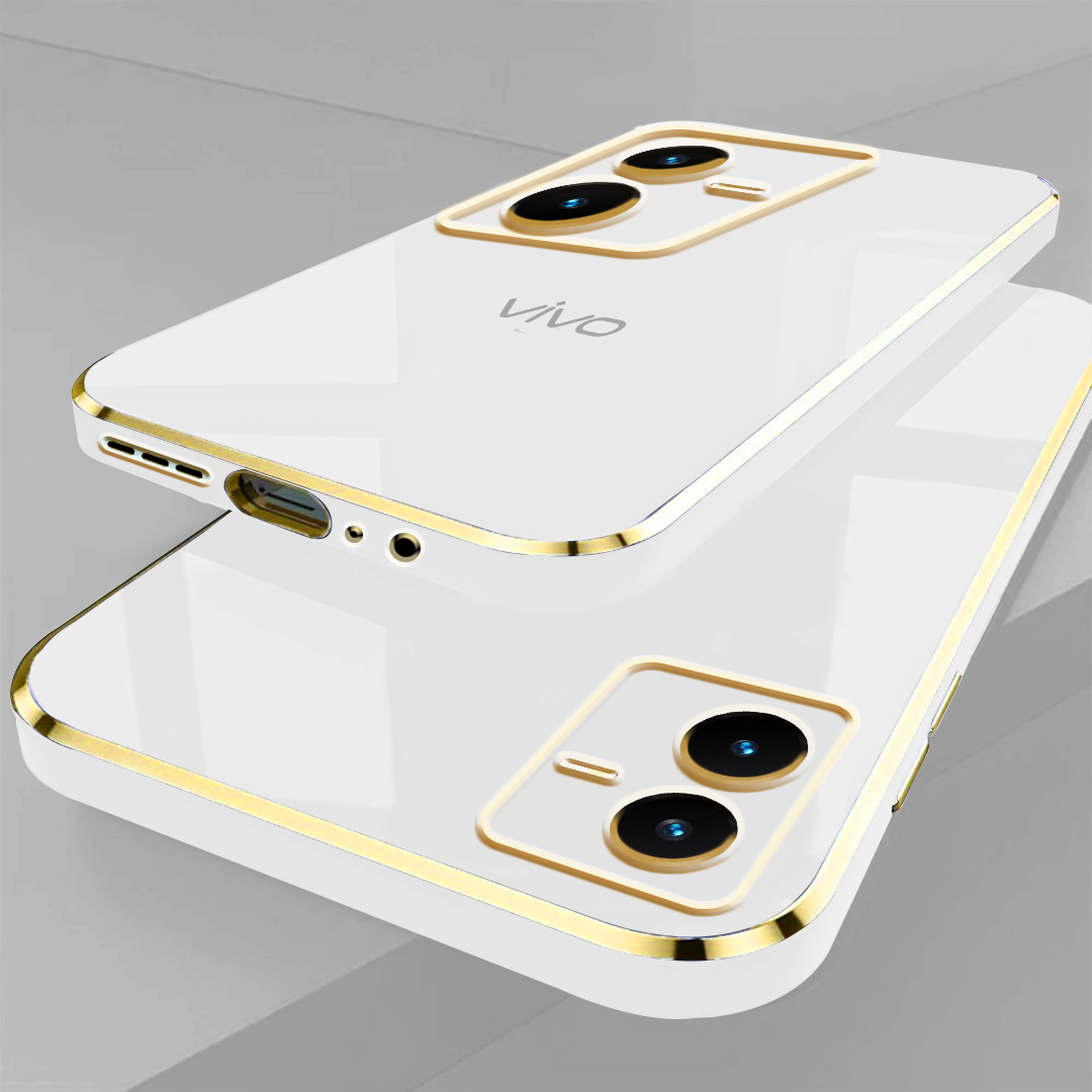 VIVO Y22 ULTRA-SHINE GOLD ELECTROPLATED LUXURIOUS BACK CASE WITH CAMERA PROTECTION