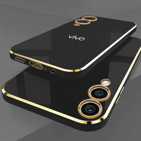 VIVO Y28 5G ULTRA-SHINE GOLD ELECTROPLATED LUXURIOUS  BACK CASE WITH CAMERA PROTECTION