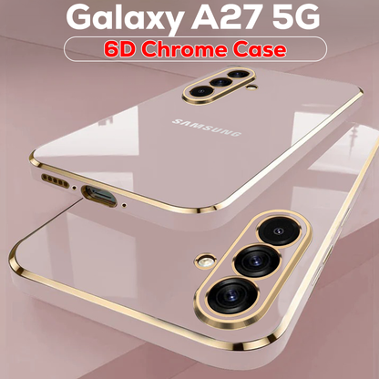 SAMSUNG GALAXY A27 5G ULTRA-SHINE GOLD ELECTROPLATED LUXURIOUS  BACK CASE WITH CAMERA PROTECTION