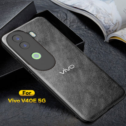 VIVO V40E 5G Business Style PU LEATHER PROTECTIVE BACK CASE WITH CAMERA PROTECTION