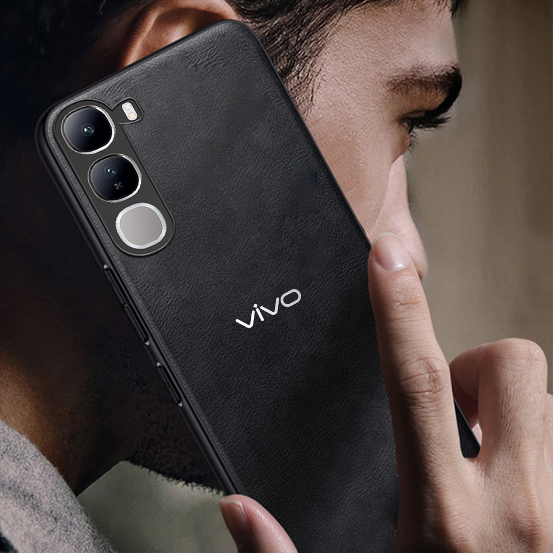 VIVO Y400 5G Business Style PU LEATHER PROTECTIVE BACK CASE WITH CAMERA PROTECTION