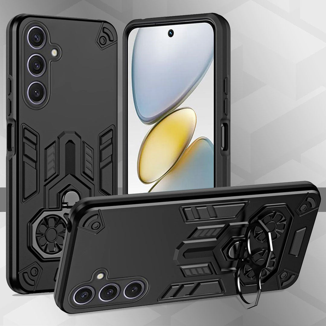 Samsung Galaxy A34 5G Armor knight Series Camera Protection 2 in 1 Shockproof Phone Cover with Kickstand