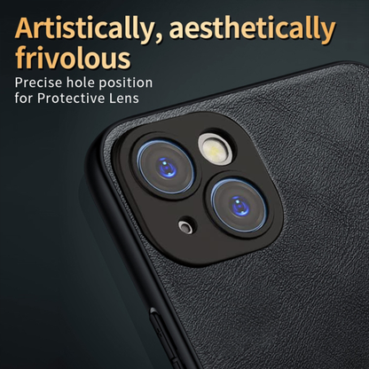 IPHONE 14 5G Business Style PU LEATHER PROTECTIVE BACK CASE WITH CAMERA PROTECTION
