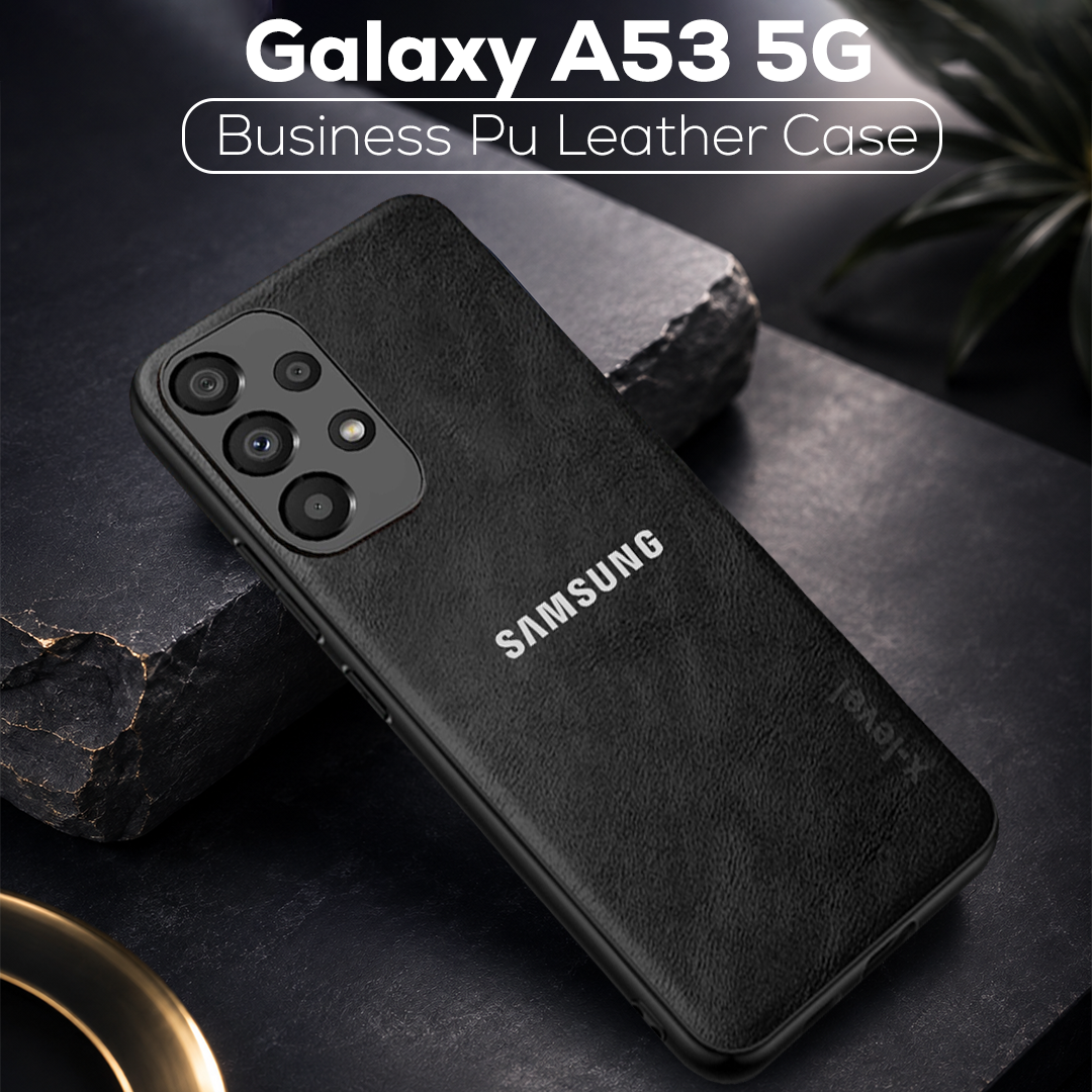 GALAXY A53 5G  Business Style PU LEATHER PROTECTIVE BACK CASE WITH CAMERA PROTECTION