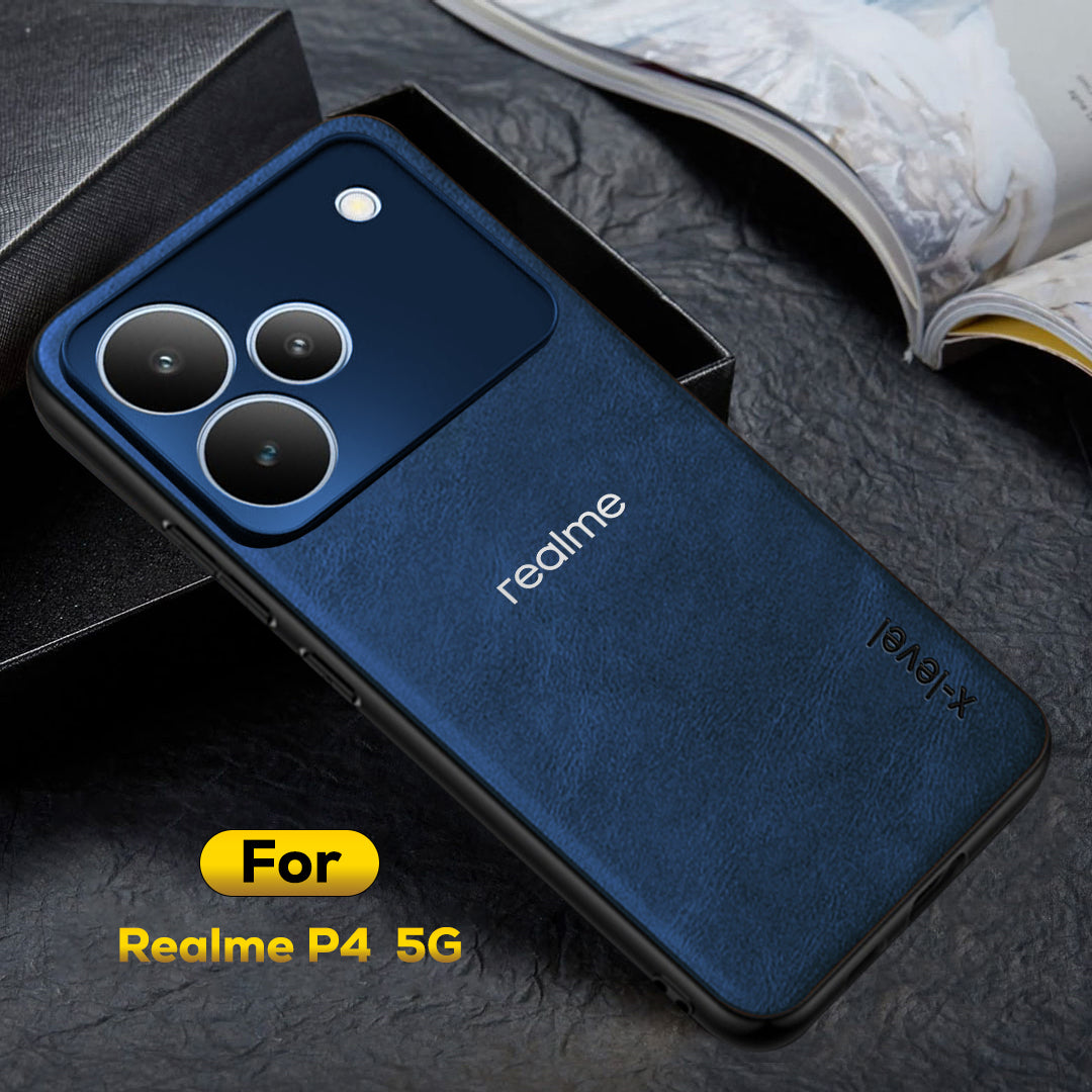 REALME P4 5G Business Style PU LEATHER PROTECTIVE BACK CASE WITH CAMERA PROTECTION