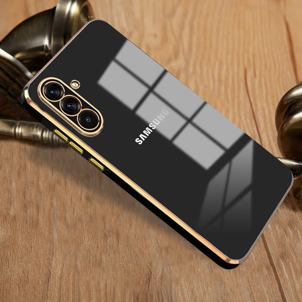 GALAXY A56 5G ULTRA-SHINE GOLD ELECTROPLATED LUXURIOUS  BACK CASE WITH CAMERA PROTECTION