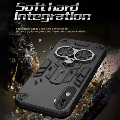 Vivo V40e 5G Armor knight Series Camera Protection 2 in 1 Shockproof Phone Cover with Kickstand