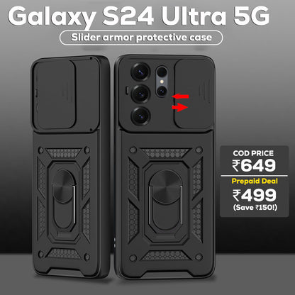 Samsung Galaxy S24 ULTRA 5g Armor Military-grade Case With Sliding Camera Cover & 360 Kickstand