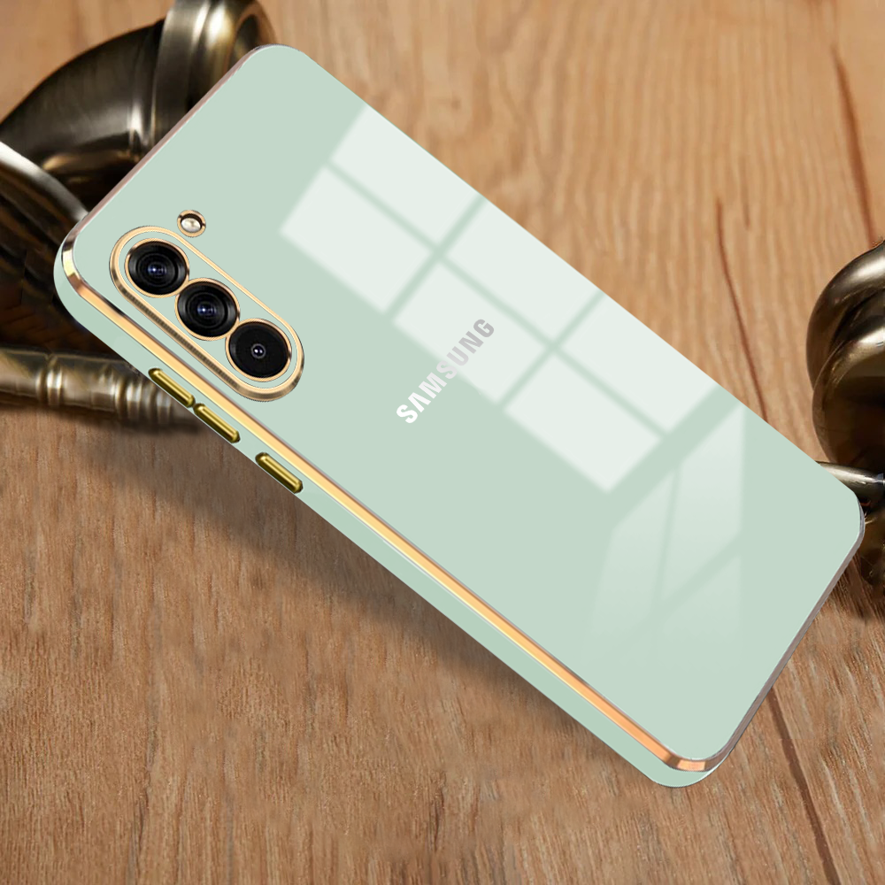 GALAXY S23 5G ULTRA-SHINE GOLD ELECTROPLATED LUXURIOUS  BACK CASE WITH CAMERA PROTECTION