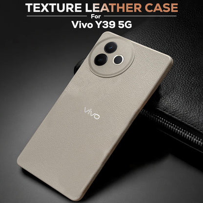 VIVO Y39 5G Solid Color Leather Texture Matte Phone Back Case