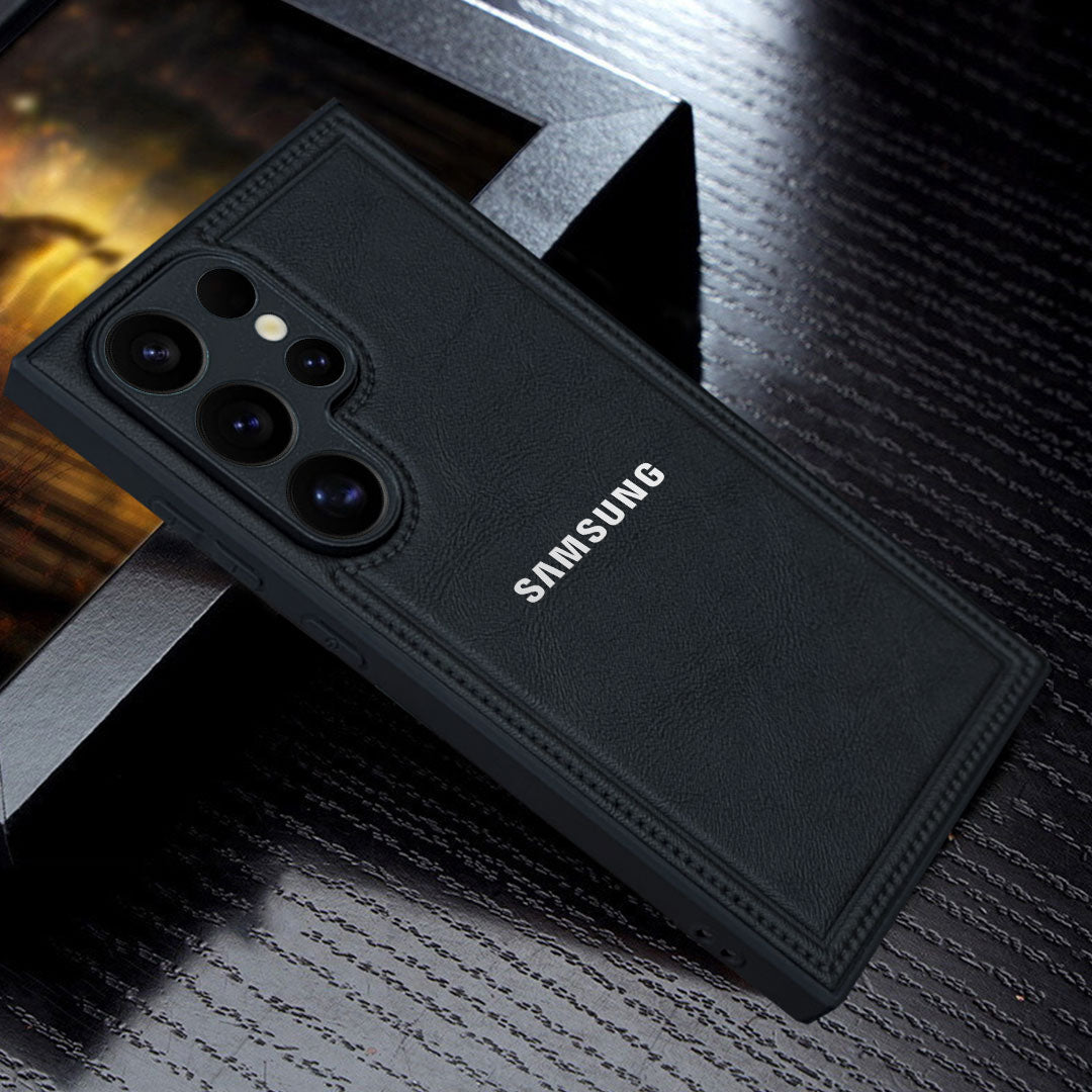 Samsung Galaxy S23 ULTRA 5G Vintage Leather Stitched Protective Back Case