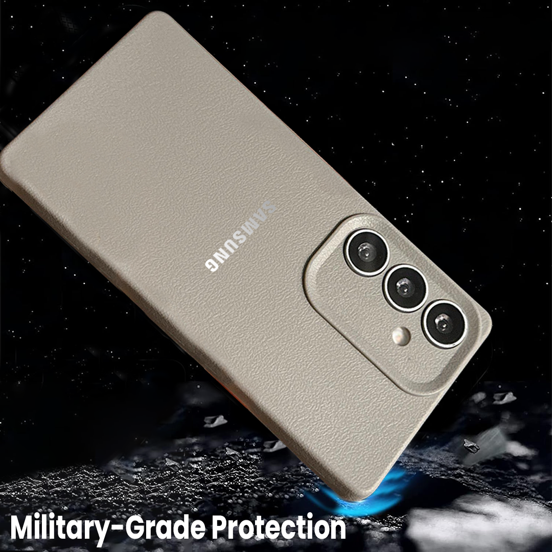 Samsung Galaxy S24 5G Solid Color Leather Texture Matte Phone Back Case