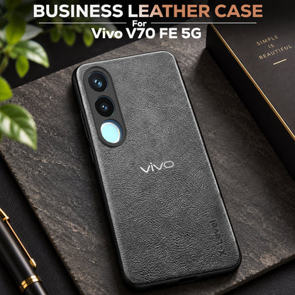 VIVO V70 FE 5G  Business Style PU LEATHER PROTECTIVE BACK CASE WITH CAMERA PROTECTION