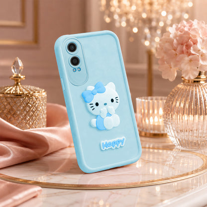 ONEPLUS NORD CE 4 LITE 5G Soft Silicone 3D Hello Kitty character design Back Case with Camera Protection