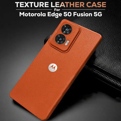 MOTO EDGE 50 FUSION 5G Solid Color Leather Texture Matte Phone Back Case