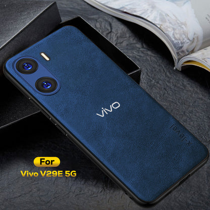 VIVO V29E 5G Business Style PU LEATHER PROTECTIVE BACK CASE WITH CAMERA PROTECTION