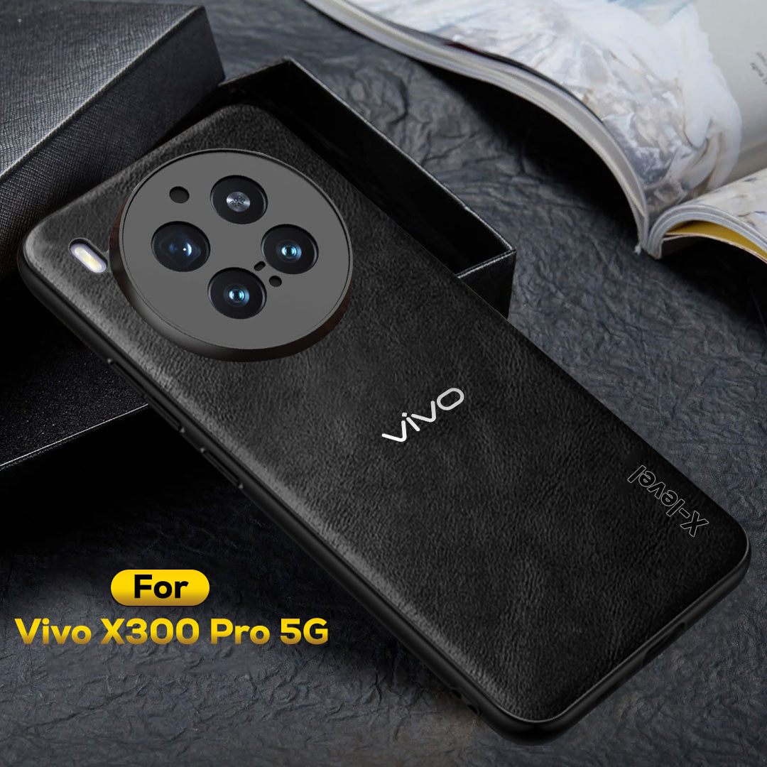 VIVO X300 PRO 5G  Business Style PU LEATHER PROTECTIVE BACK CASE WITH CAMERA PROTECTION