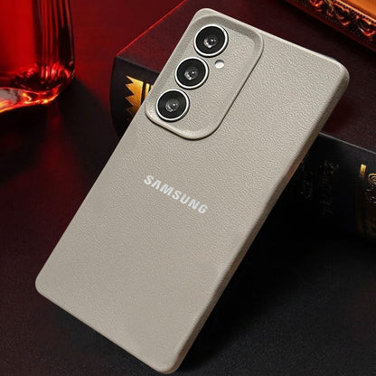 Samsung Galaxy S24fe 5G Solid Color Leather Texture Matte Phone Back Case