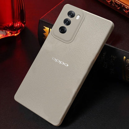 Oppo Reno 12 PRO 5G Solid Color Leather Texture Matte Phone Back Case