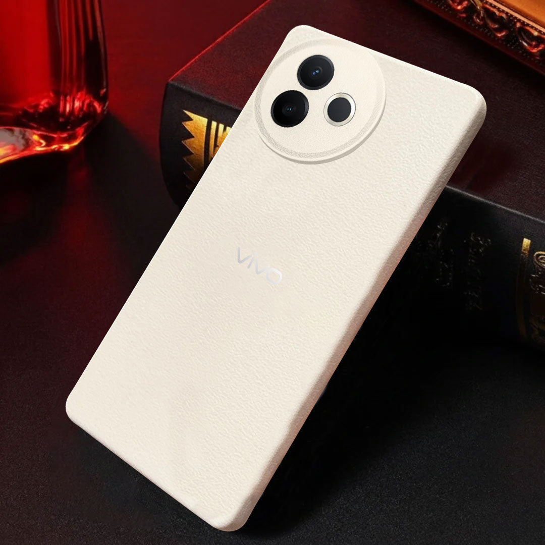 VIVO Y39 5G Solid Color Leather Texture Matte Phone Back Case