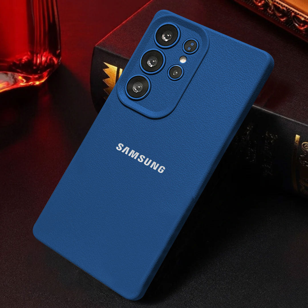Samsung Galaxy S22 Ultra 5G Solid Color Leather Texture Matte Phone Back Case