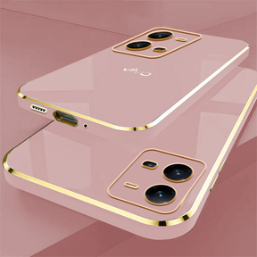 VIVO V25 ULTRA-SHINE GOLD ELECTROPLATED LUXURIOUS BACK CASE WITH CAMERA PROTECTION