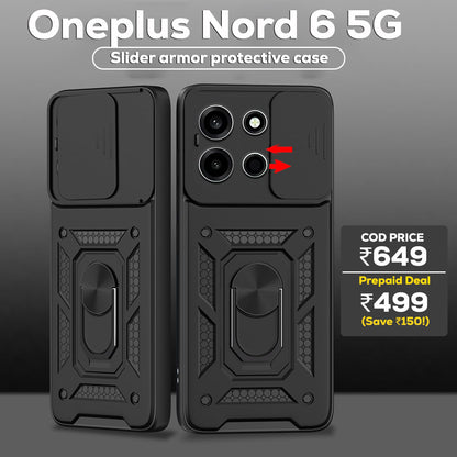 ONEPLUS NORD 6 5G Armor Military-grade Case With Sliding Camera Cover & 360 Kickstand