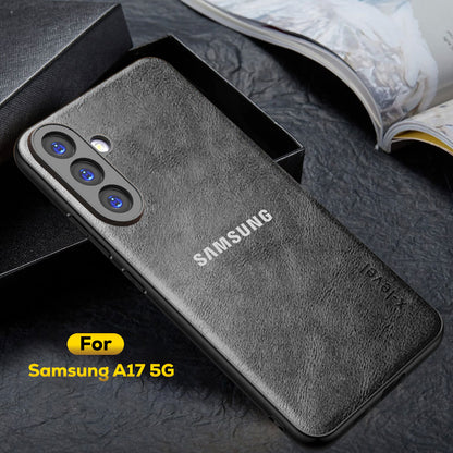 SAMSUNG GALAXY A17 5G Business Style PU LEATHER PROTECTIVE BACK CASE WITH CAMERA PROTECTION