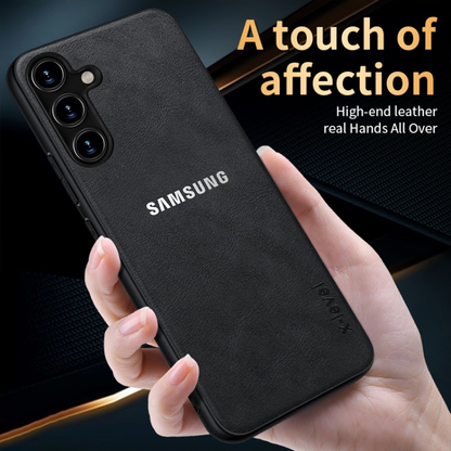 SAMSUNG GALAXY S25 FE 5G  Business Style  PU LEATHER PROTECTIVE BACK CASE WITH CAMERA PROTECTION