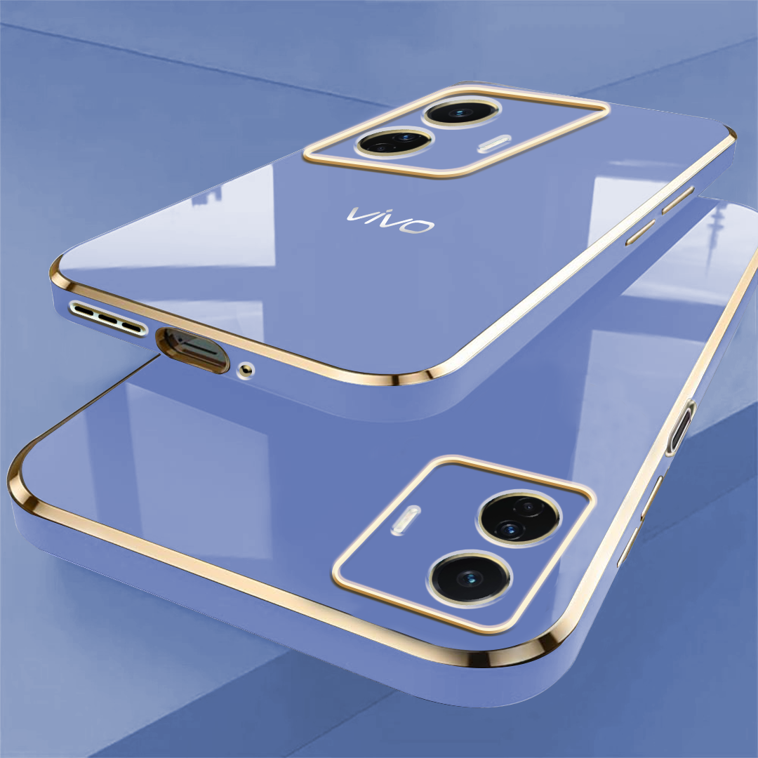 VIVO T1 PRO 5G ULTRA-SHINE GOLD ELECTROPLATED LUXURIOUS  BACK CASE WITH CAMERA PROTECTION