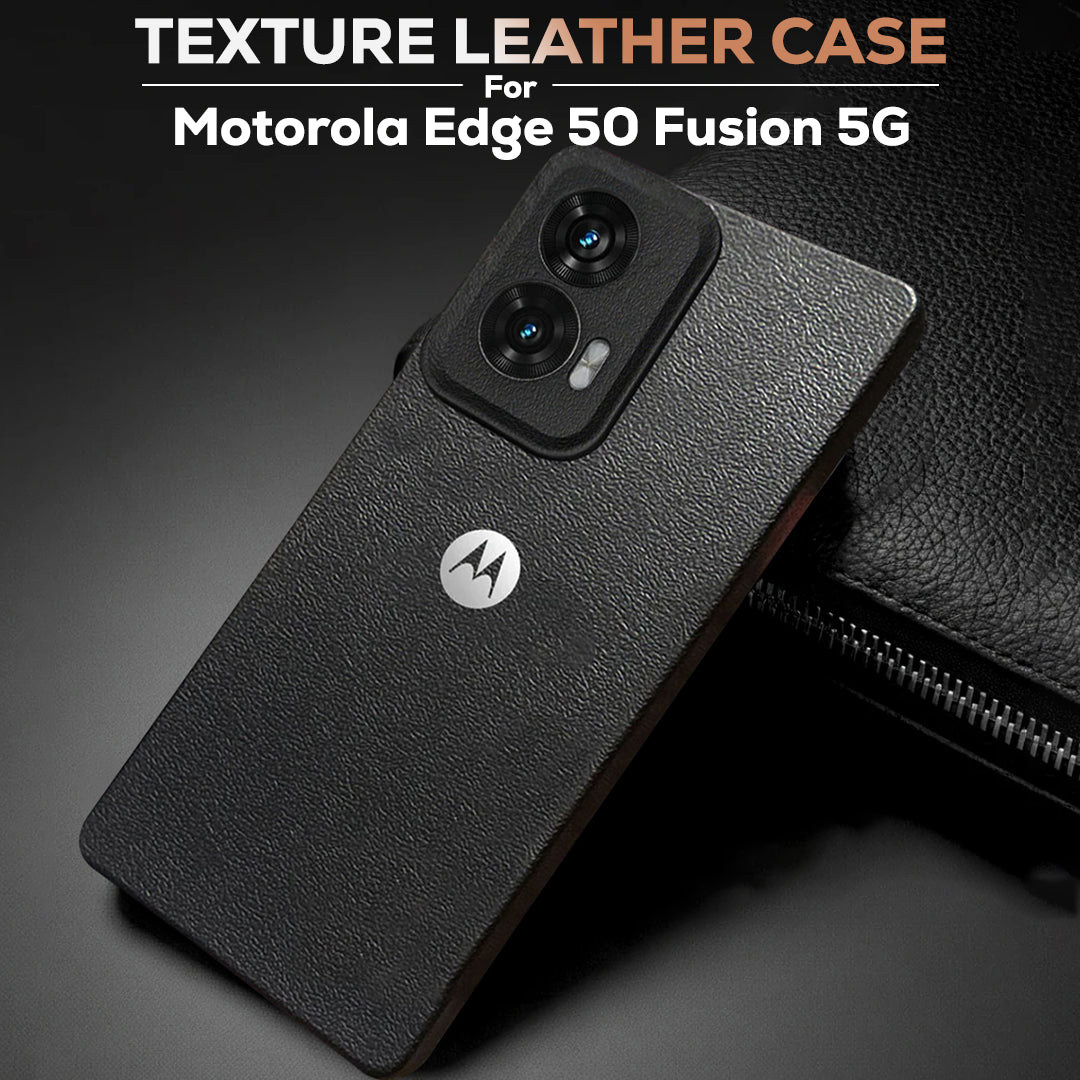 MOTO EDGE 50 FUSION 5G Solid Color Leather Texture Matte Phone Back Case