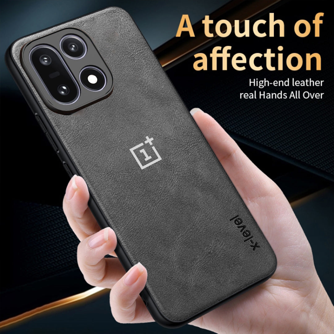 ONEPLUS 15 5G Business Style PU LEATHER PROTECTIVE BACK CASE WITH CAMERA PROTECTION