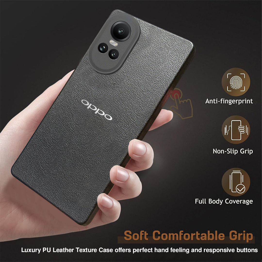 Oppo Reno 10 PRO 5G Solid Color Leather Texture Matte Phone Back Case
