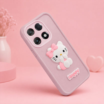 ONEPLUS 11R 5G Soft Silicone 3D Hello Kitty character design Back Case with Camera Protection