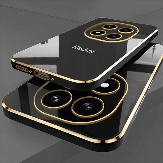 REDMI NOTE 14 PRO 5G ULTRA-SHINE GOLD ELECTROPLATED LUXURIOUS  BACK CASE WITH CAMERA PROTECTION